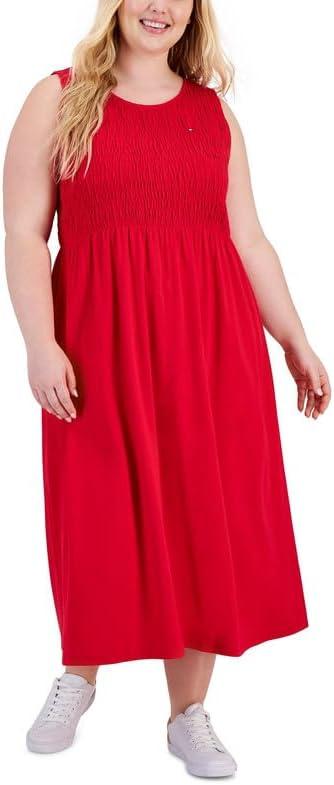 Our Take⁢ on Tommy Hilfiger's Plus Size Scarlet Smocked Maxi Dress