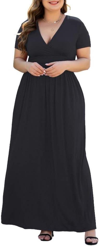 Why We Love the Women's Plus⁤ Size V-Neck Maxi Dress with Pockets