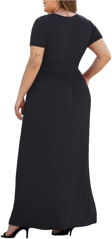 Why We Love the ⁣Women's Plus Size V-Neck ⁣Maxi dress with Pockets