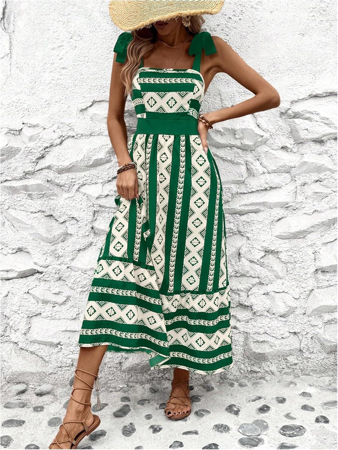 Our Take on SHENHE's Green Boho Maxi Dress: Style and Fit Reviewed