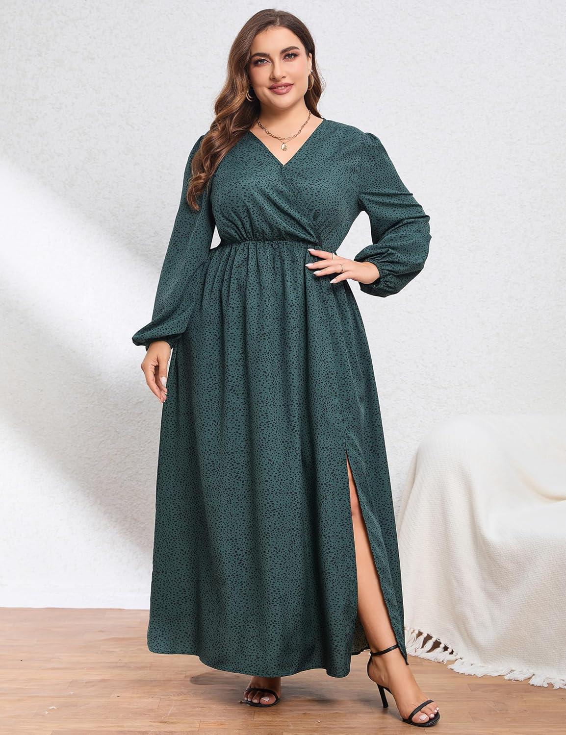 Our Take on the KOJOOIN Plus Size Wrap Maxi Dress: Style & Comfort Reviewed