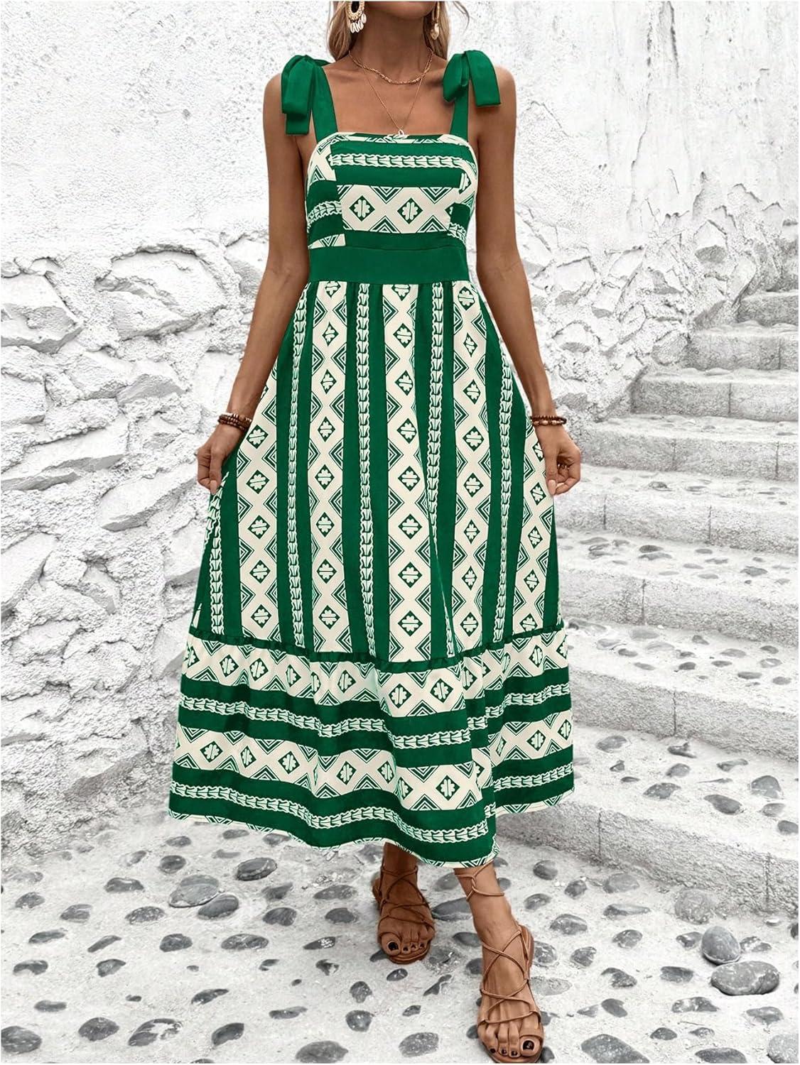 Our Take on SHENHE's Green Boho Maxi Dress: Style and fit Reviewed