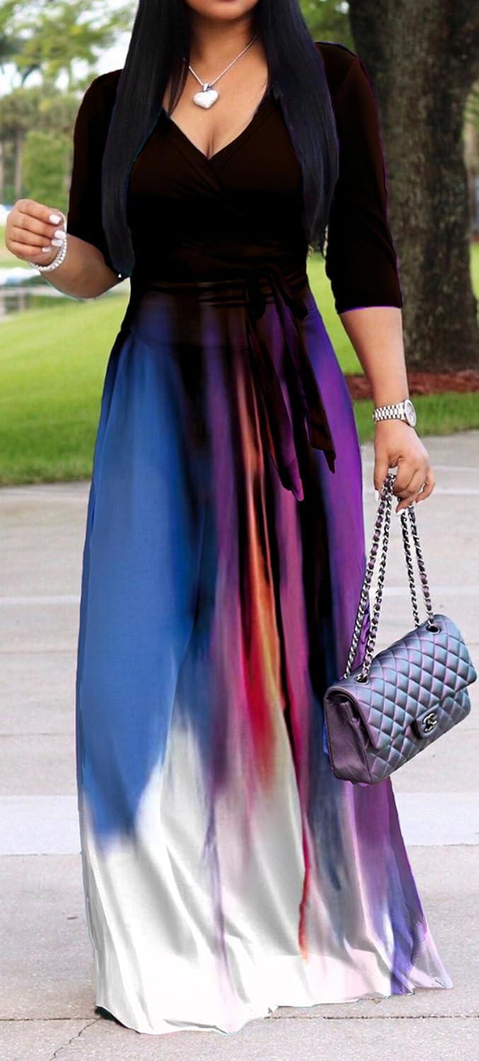 Styling Our Wardrobe: pnpednde's V Neck 3/4 Sleeve Dress⁢ Review