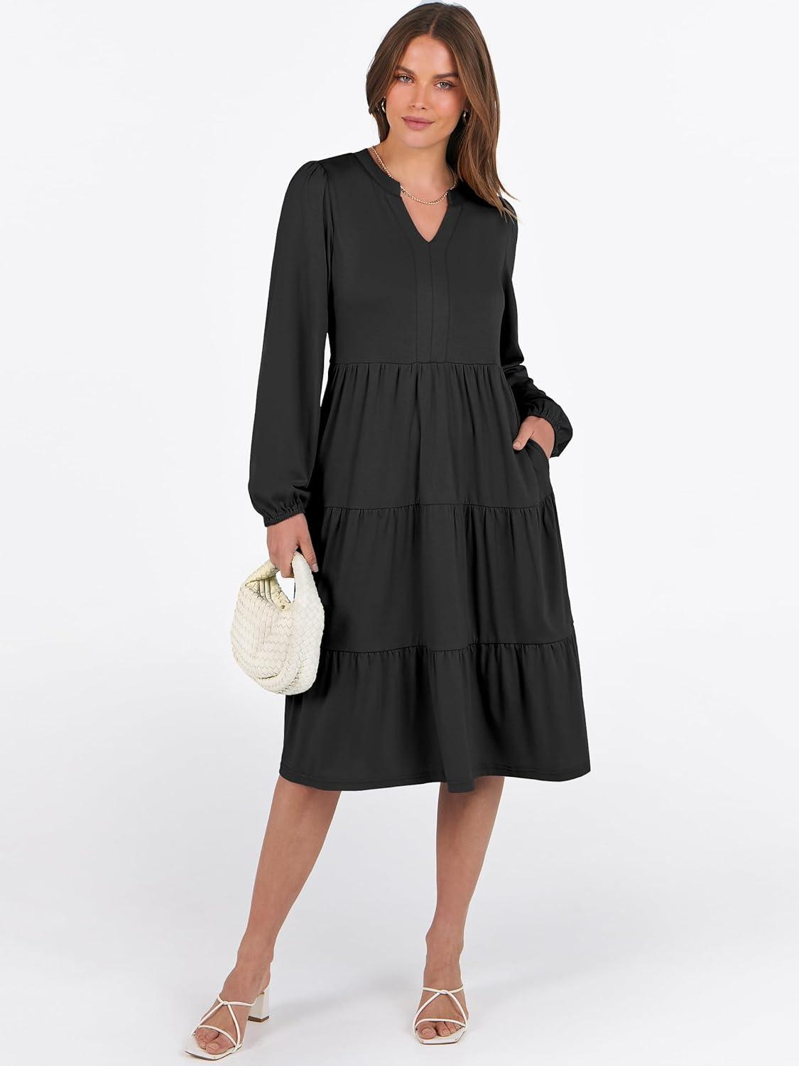 Our ⁤Take on the ANRABESS 2025 Fall Midi Dress: Casual & Chic