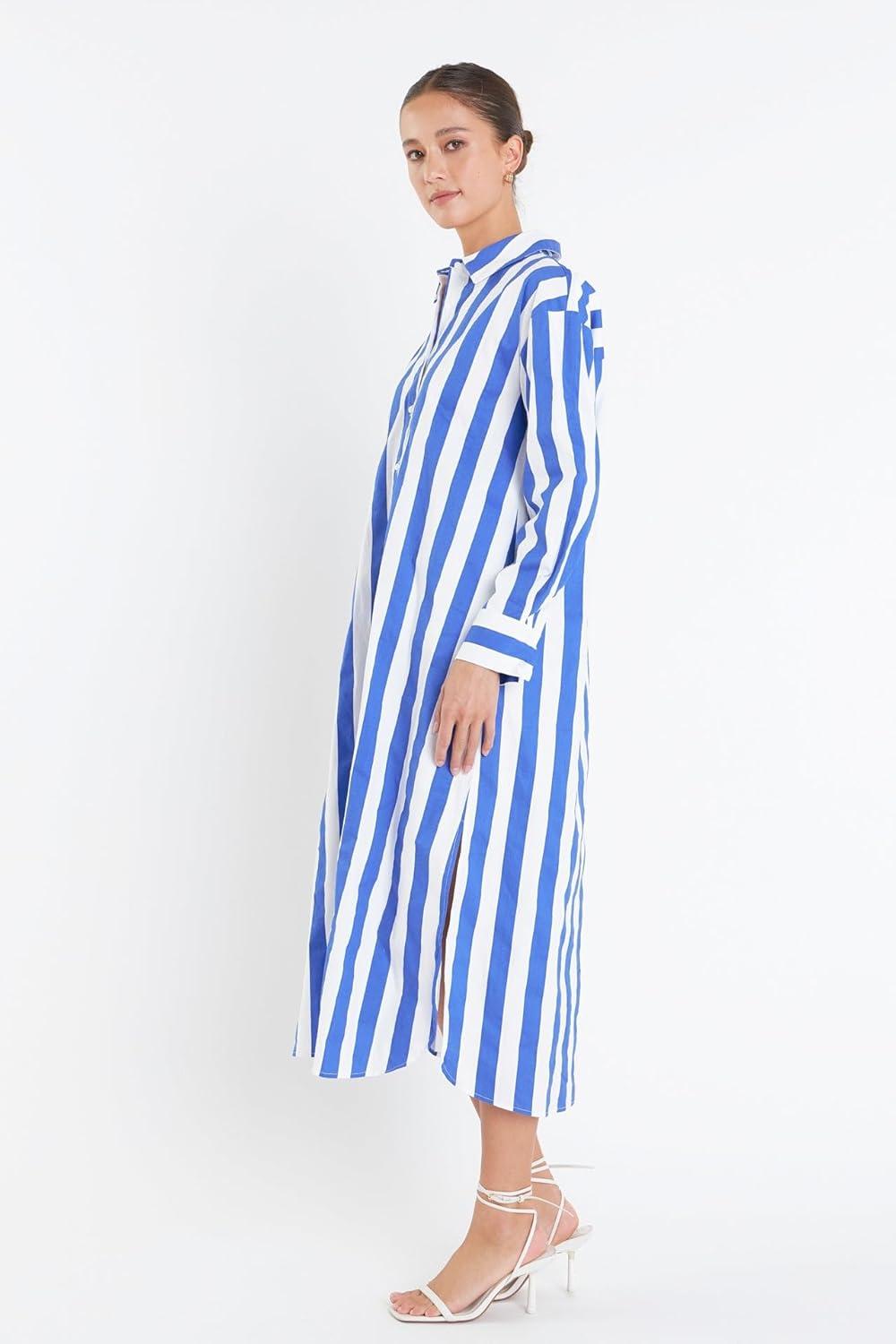 Our Take on the English Factory Women's Big Stripe Maxi Dress