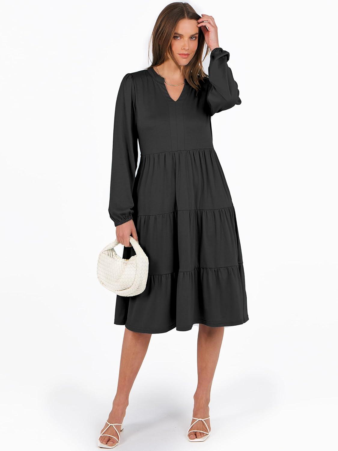 Our Take on ‌the ANRABESS 2025 Fall Midi Dress: Casual & Chic