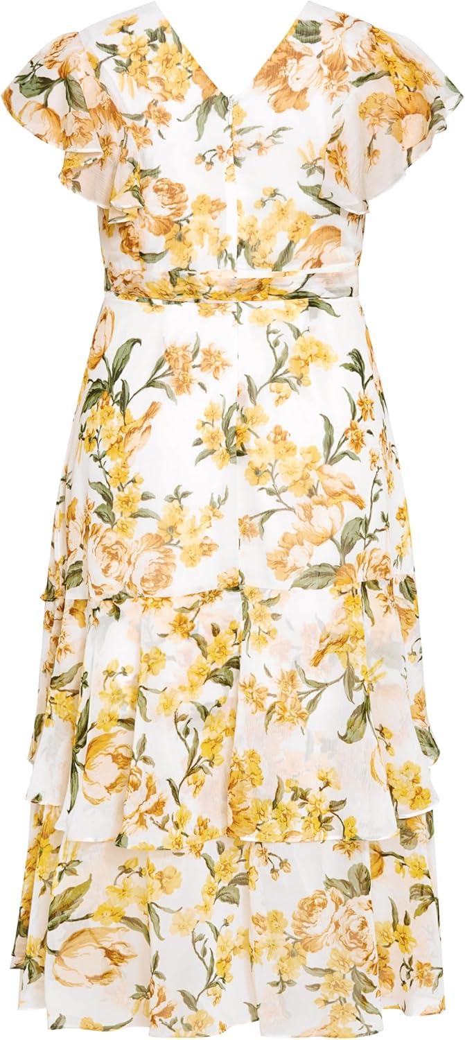 Our Honest Take on City Chic's Flirty ‍Tier Print Maxi Dress