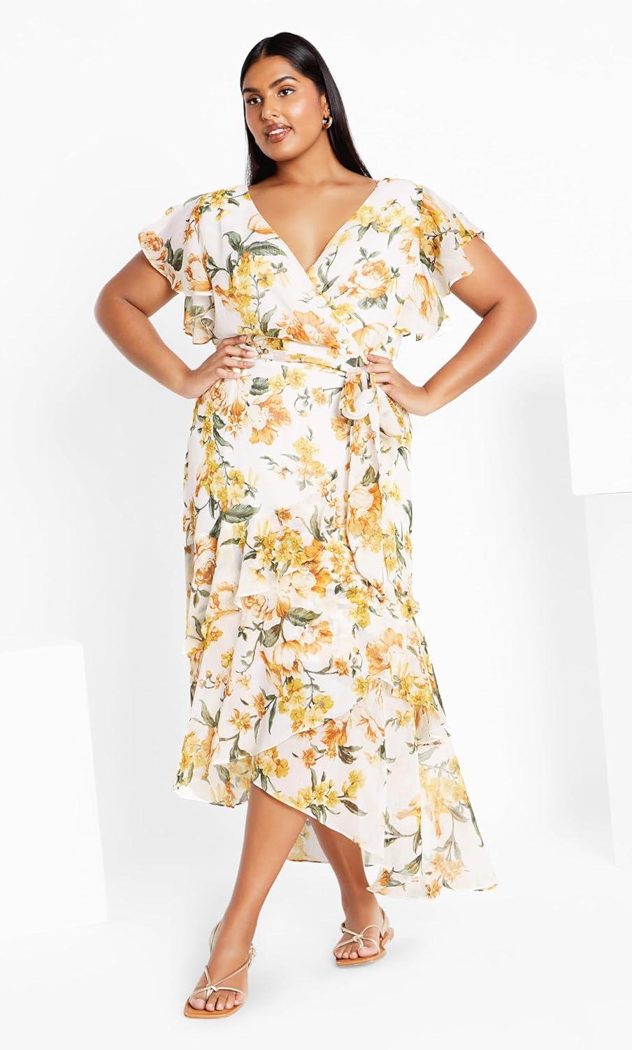 Our Honest Take on City Chic's Flirty Tier Print Maxi Dress