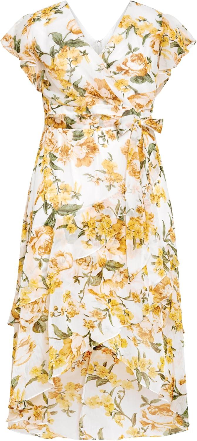 Our Honest Take⁣ on City chic's Flirty Tier Print Maxi Dress