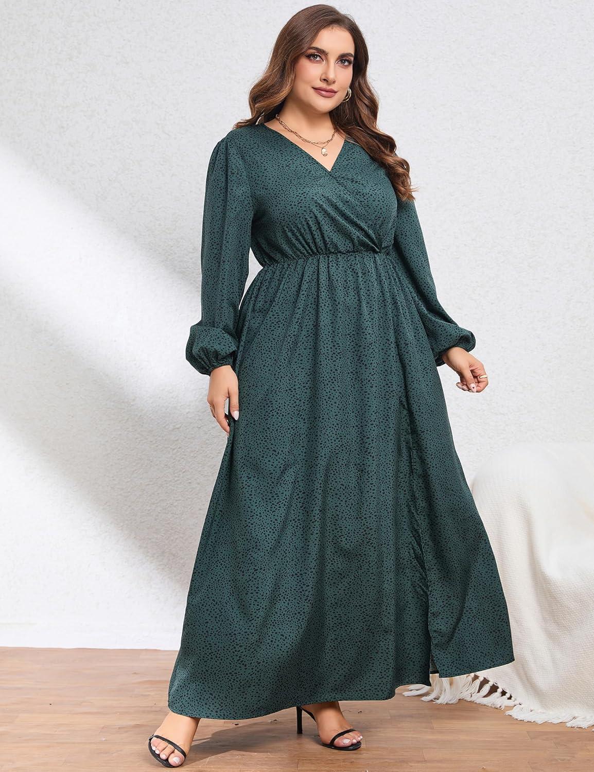 Our Take on the KOJOOIN Plus size Wrap Maxi⁢ Dress: Style & Comfort Reviewed