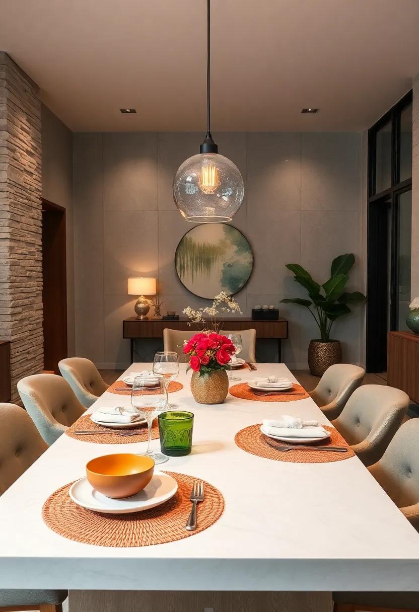 Invest in a set of stylish placemats: Elevate ⁢a ​simple table with ‌colorful or textured placemats that add a ⁤pop ‍of personality