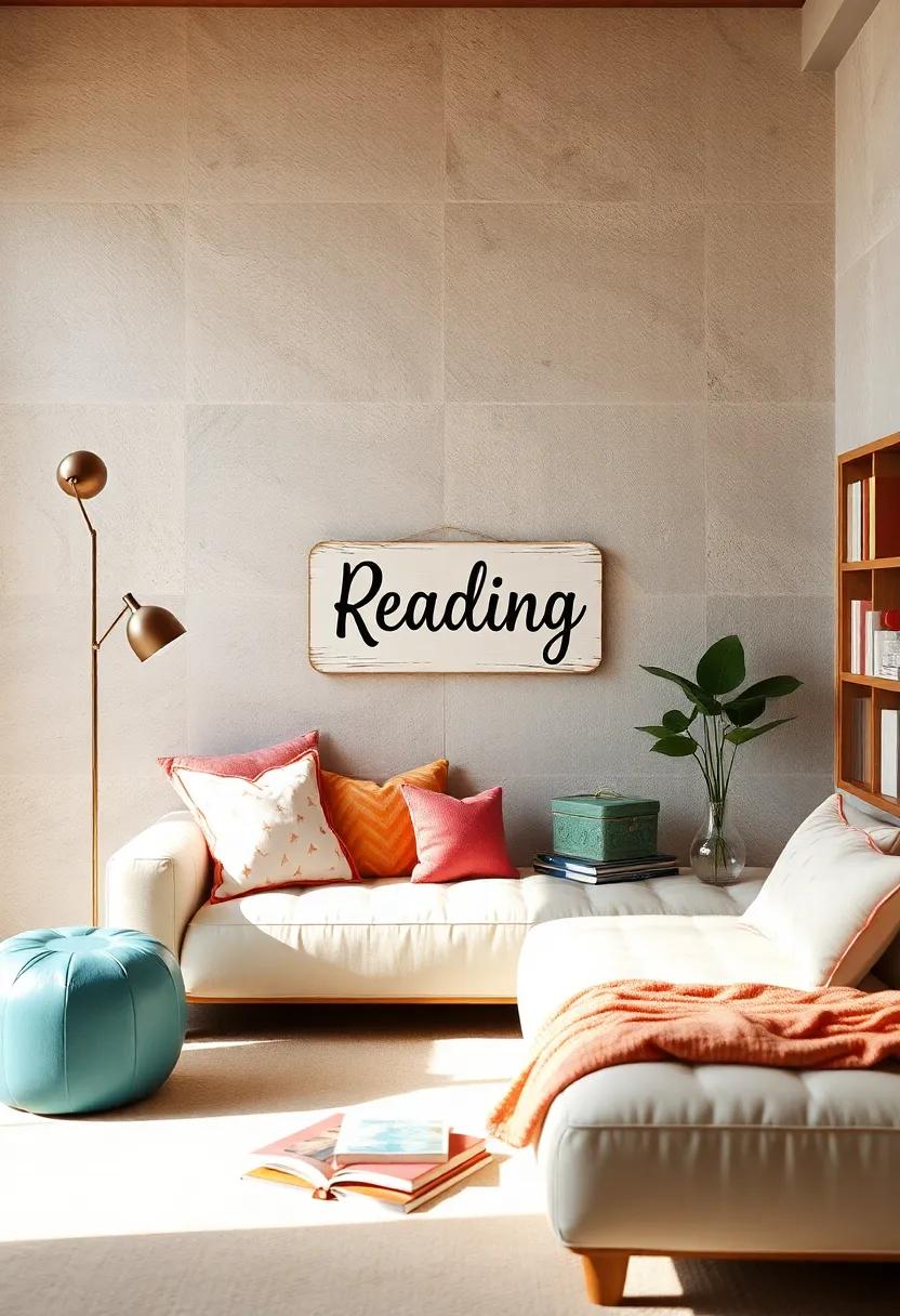 A Reading Nook Sign: Create or purchase a personalized
