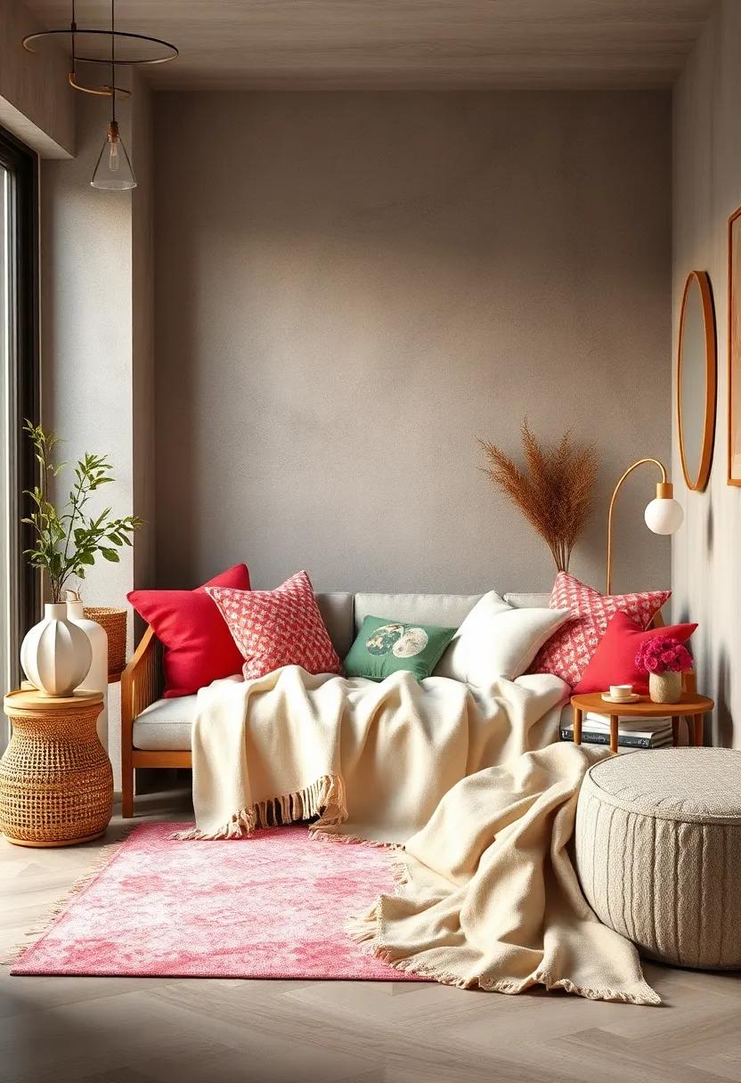 Soft Throw Blankets: Add a couple of warm, cozy blankets that can be easily tossed over your lap for extra warmth and comfort