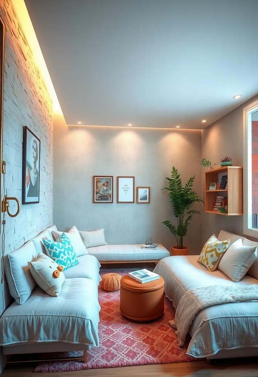 Chill Out Zone: Remember to make this corner a multi-functional space,where relaxation and creativity thrive together