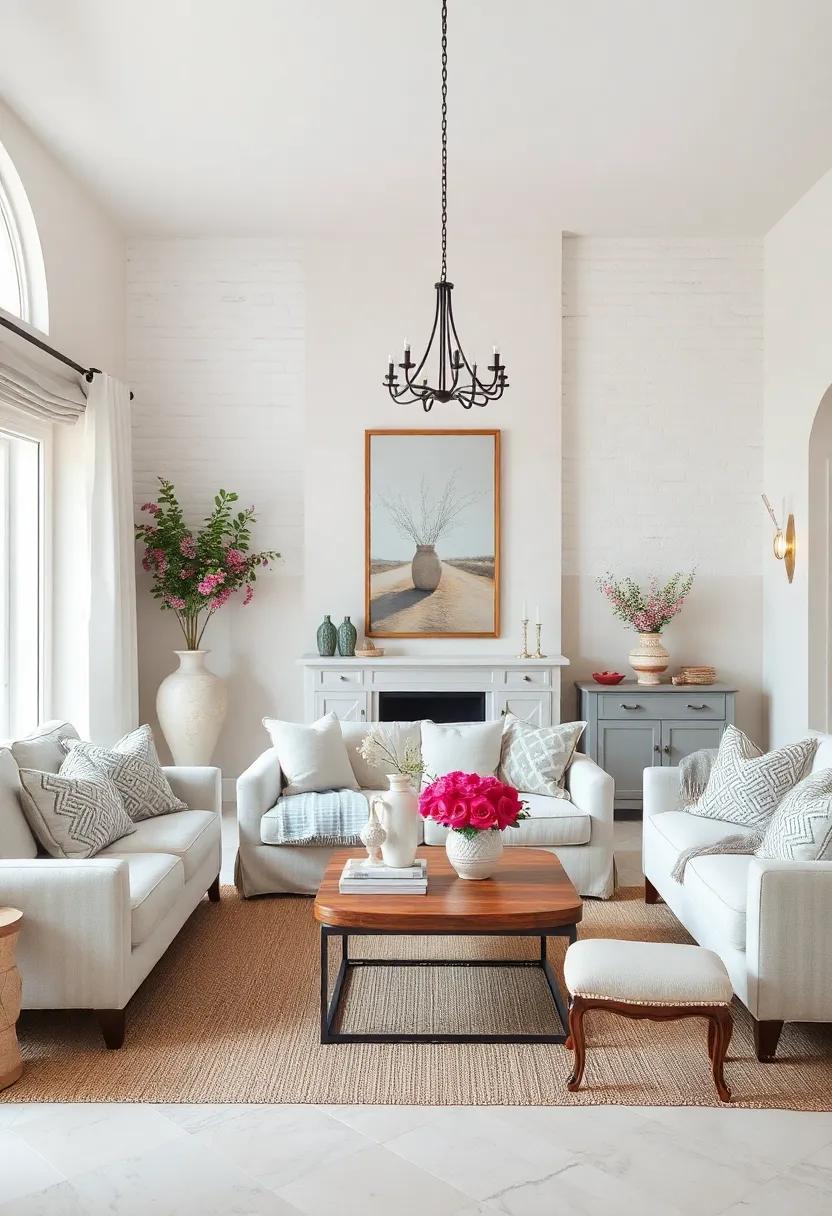 Embrace Neutral colors: Start with a soft color palette featuring whites, creams, and soft grays to create a cozy and inviting atmosphere ‌typical of a French country⁣ living room