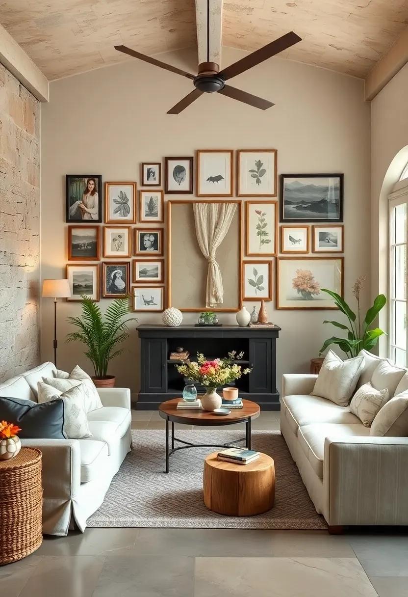 Create a Gallery Wall: Curate a collection of ⁢art‌ prints⁢ or family photos in mismatched ⁣frames to ​add a bohemian yet sophisticated flair