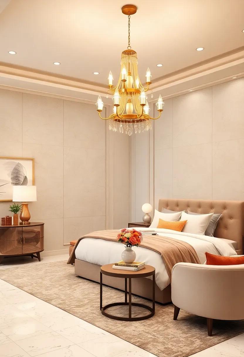 Elegant⁣ Lighting:⁤ Install a sumptuous chandelier in a soft gold or ivory finish for a touch of⁣ opulence overhead