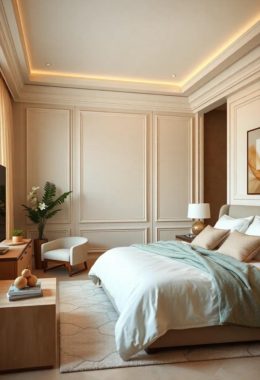 Elegant Trims: Incorporate crown molding or baseboards painted in a glossy ivory​ finish ⁢for a refined and polished look