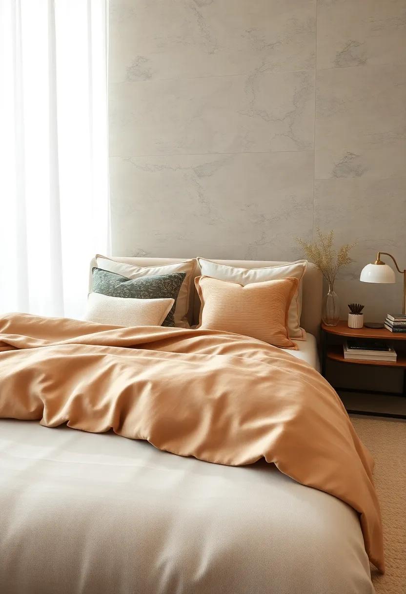 Decorative Pillows: Play with different shades and textures of cushions ⁤in your chosen palette to create layers of interest on your bed