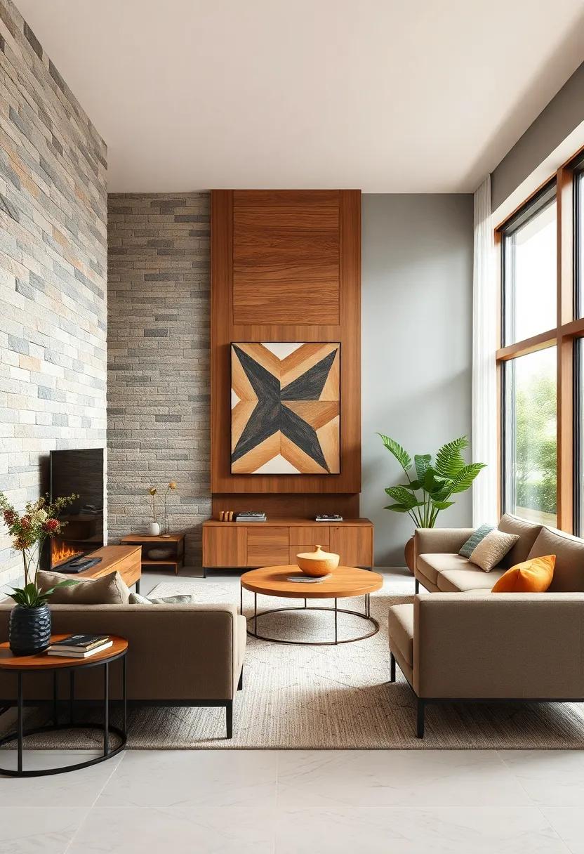 Warmth of ‌Wood: ⁤Explore the contrasting warmth of wooden accents, which soften​ the boldness of⁣ stone and create ⁢an ‍inviting atmosphere in modern homes