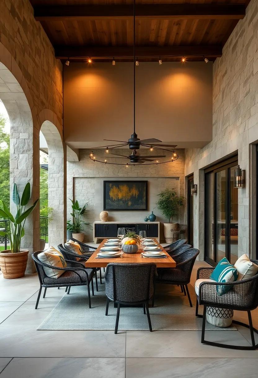 Multi-level Dining: Design an outdoor dining area that features different ‌levels for added dimension,‌ allowing​ for distinct​ spaces‌ for dining, lounging, and enjoying nature