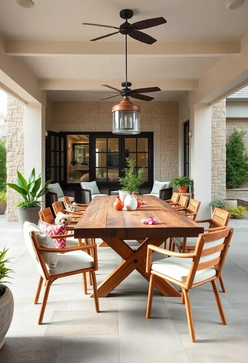 Rustic Charm: Set⁤ up a reclaimed‌ wood ‍table surrounded by mismatched chairs for a cozy,⁤ farmhouse-style ⁢outdoor dining experience that encourages a relaxed ⁣atmosphere