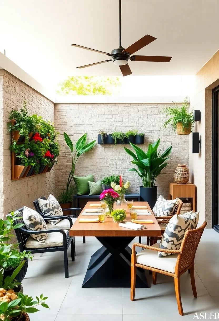 Vertical‌ Gardens: Enhance your outdoor⁣ dining experience ⁢by adding vertical planters brimming with herbs and flowers, bringing ⁣a burst of color and fragrance right to your table