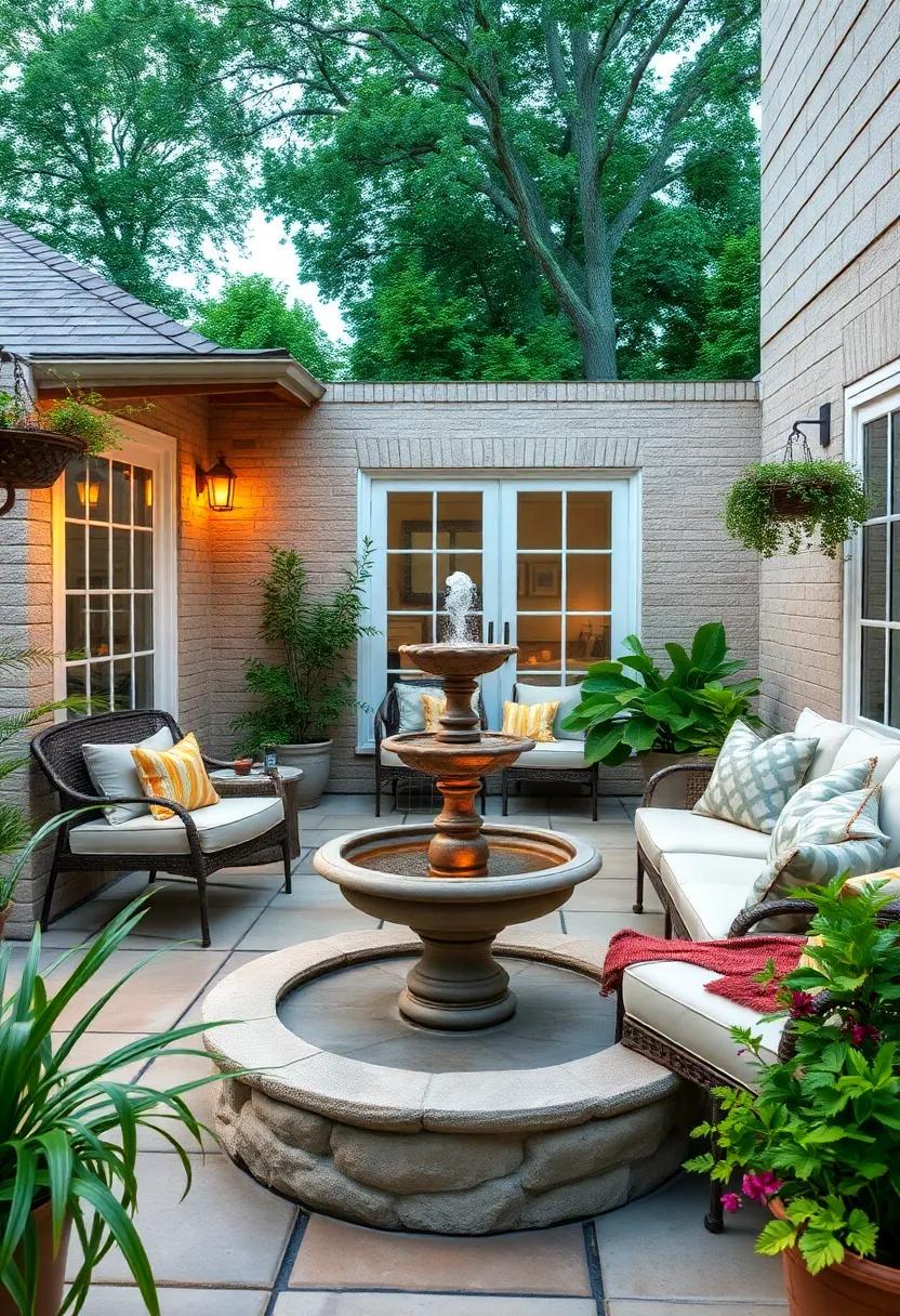 Cottage‍ Beauty: Select a whimsical fairy-tale fountain to enhance a cottage-style patio,adding charm and character to your space