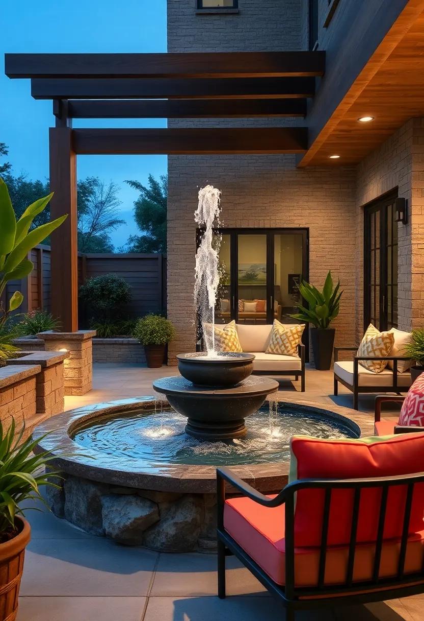 Interactive Elements: introduce a playful fountain that allows‍ guests to interact ⁤with ​the water, creating instant fun for all ages