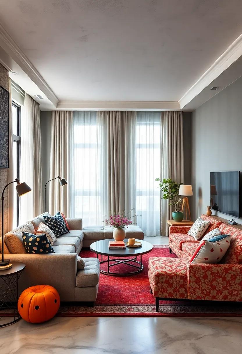 Playful Textiles: Incorporate whimsical fabrics like polka dots, stripes, and​ florals into your curtains, throw blankets, and upholstery