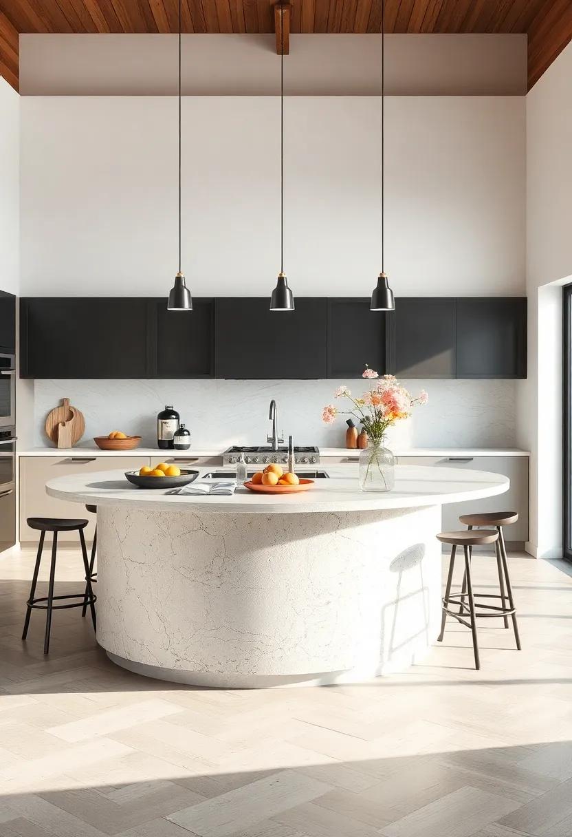 Stylish Shapes: Consider unusual island shapes‌ such as round or oval designs, which can maximize flow ⁢and encourage conversation in small kitchen layouts