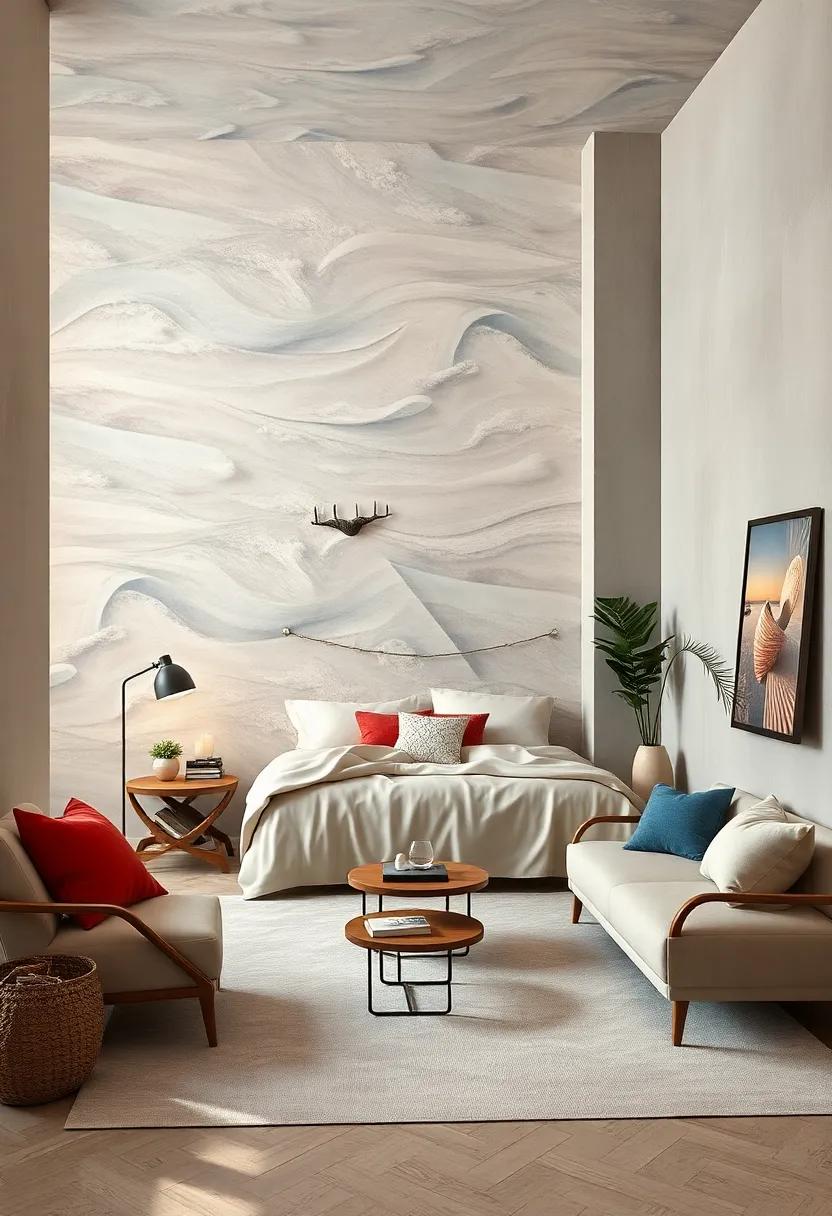 Oceanic Bliss: Dive into a serene atmosphere with ocean-inspired wallpaper featuring soothing waves, shells, or marine life