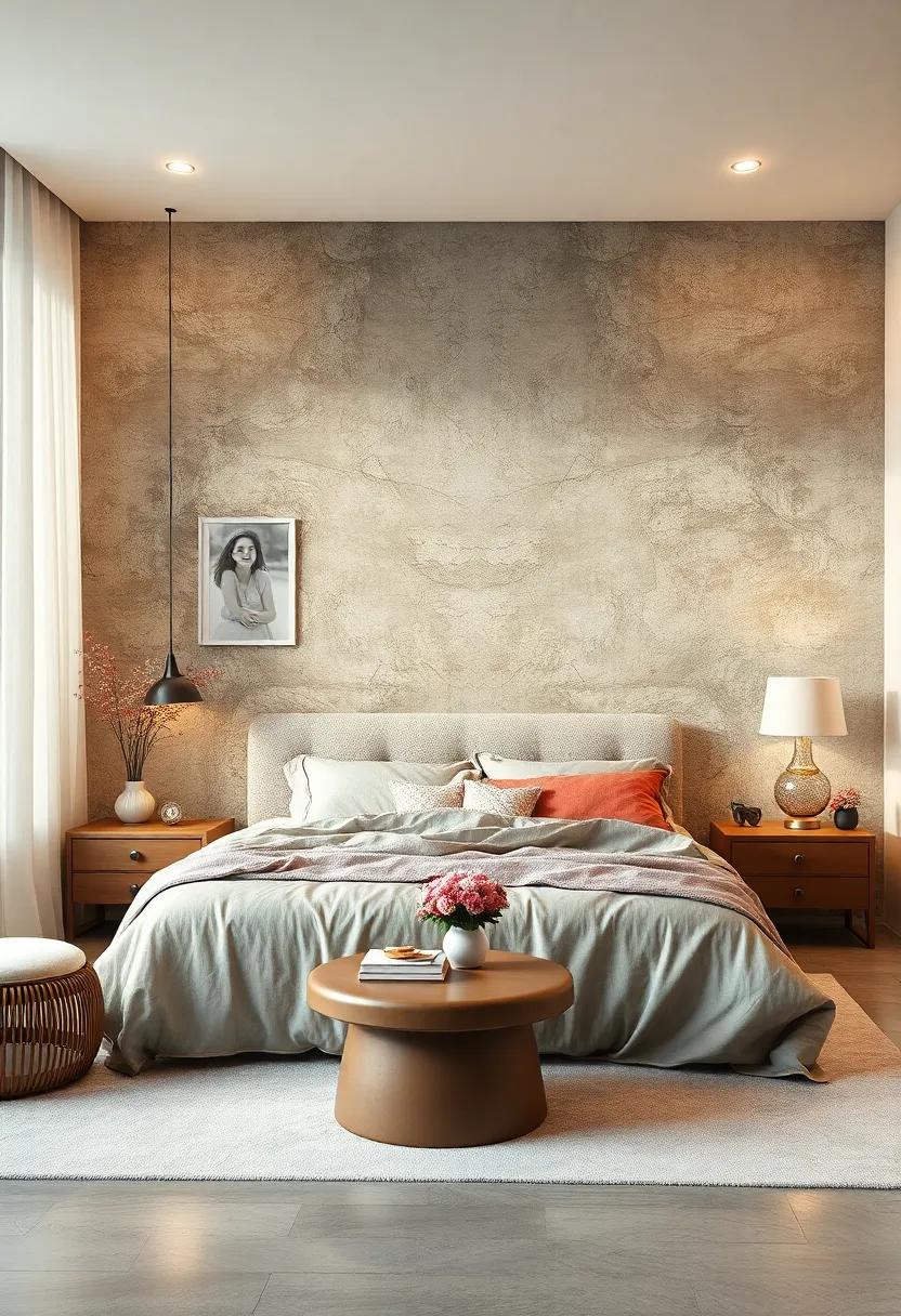 Personalized Photos: Transform your space with custom wallpaper featuring cherished memories, turning your bedroom into a personal haven of love