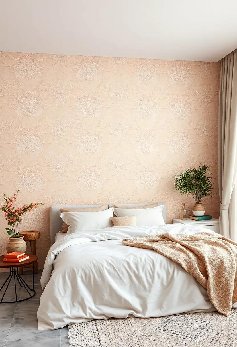 Vintage Lace: Recreate a romantic ambiance with delicate lace-inspired wallpaper that adds a layer of femininity and charm