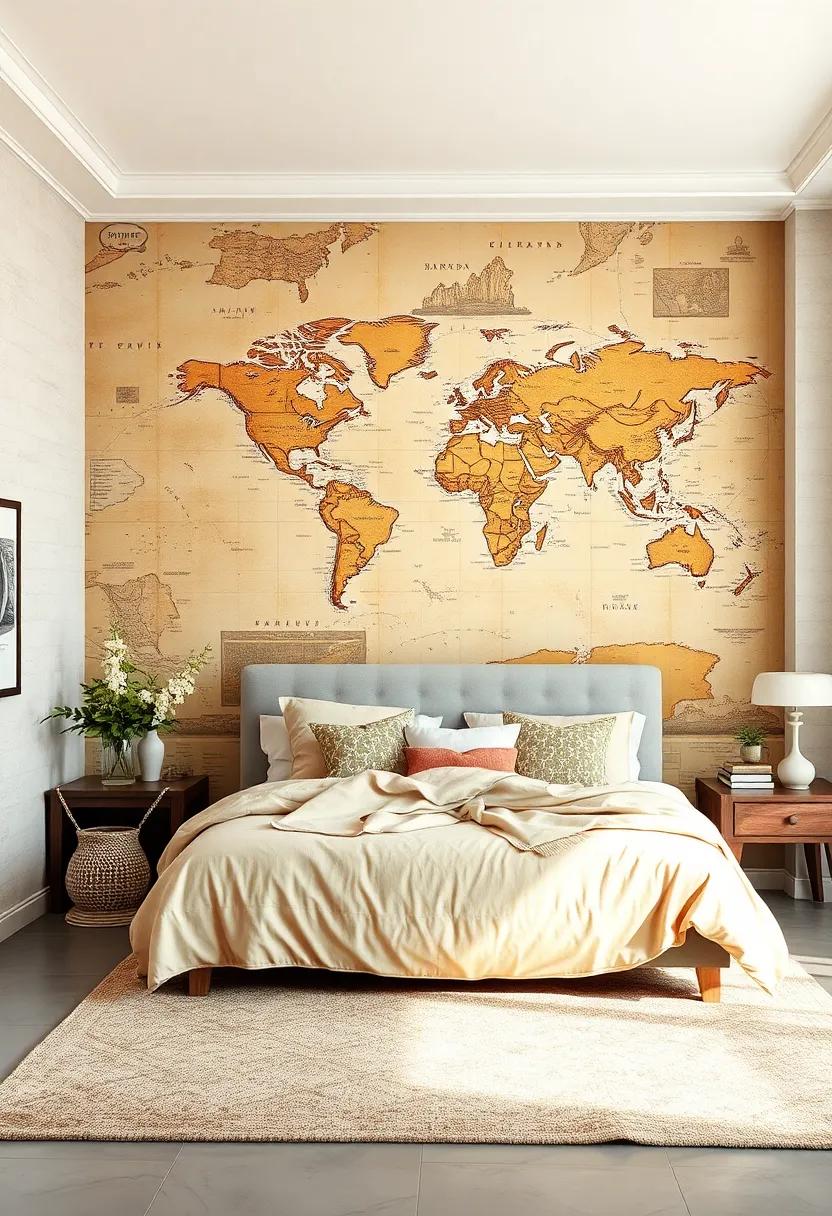 Vintage Travel: Embark on a romantic journey with wallpaper featuring antique world maps to ignite your wanderlust