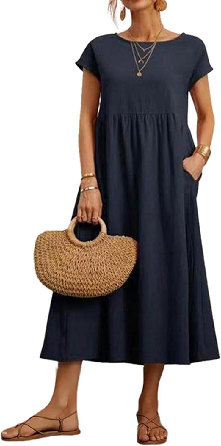 Why We Love the WROLEM Navy Maxi Dress for Summer 2024