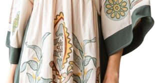 Our Take on the Womens Floral Embroidered Linen Babydoll Dress