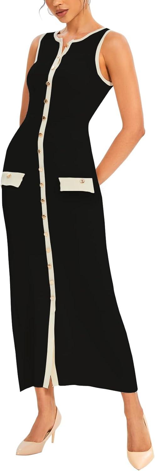 Our Honest Take on the Elegant Sleeveless Knit Maxi Dress