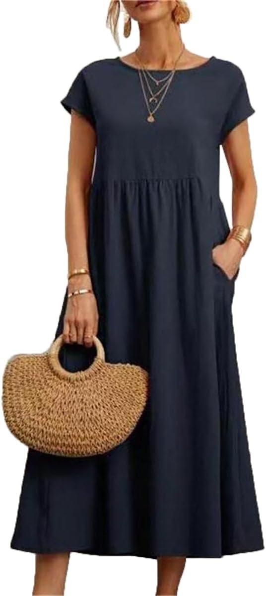 Our Honest Take on the 2024 Cotton Linen Midi Dress with Pockets