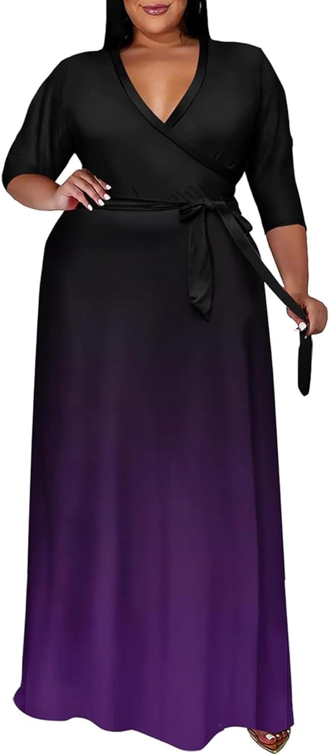 Our Honest Take on the Runwind Plus Size Gradient Maxi Dress