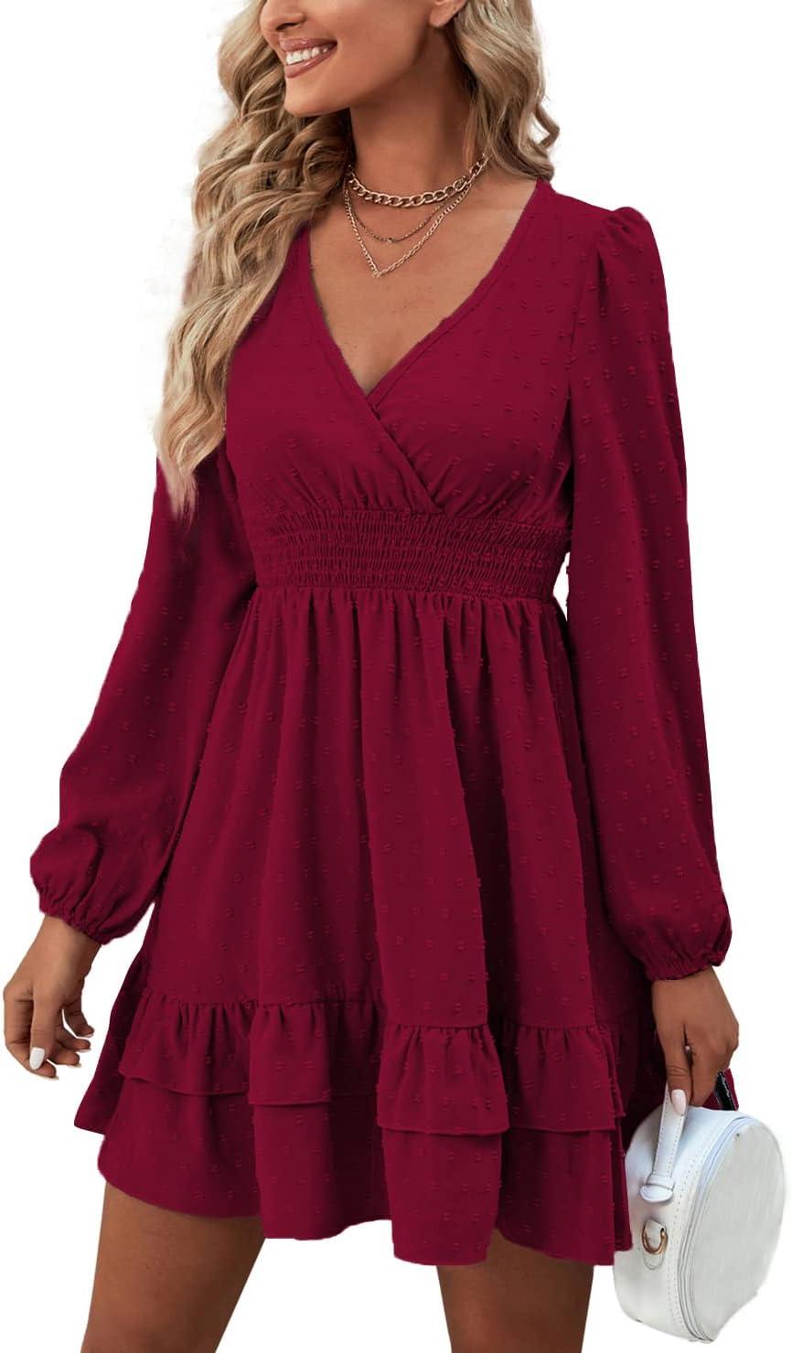 Our Honest Take on the Rooscier Wrap V Neck Swiss Dot Mini Dress