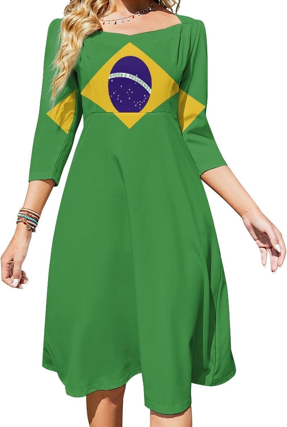 Stylish and Versatile: Exploring the TAIZIYEAH Brazil Flag Dress