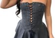 Exploring the Chic Appeal of Strapless Denim Mini Dresses