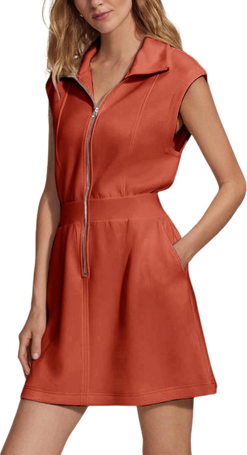 Exploring the Lviefent Rust Zip Mini Dress: Casual Comfort Reviewed