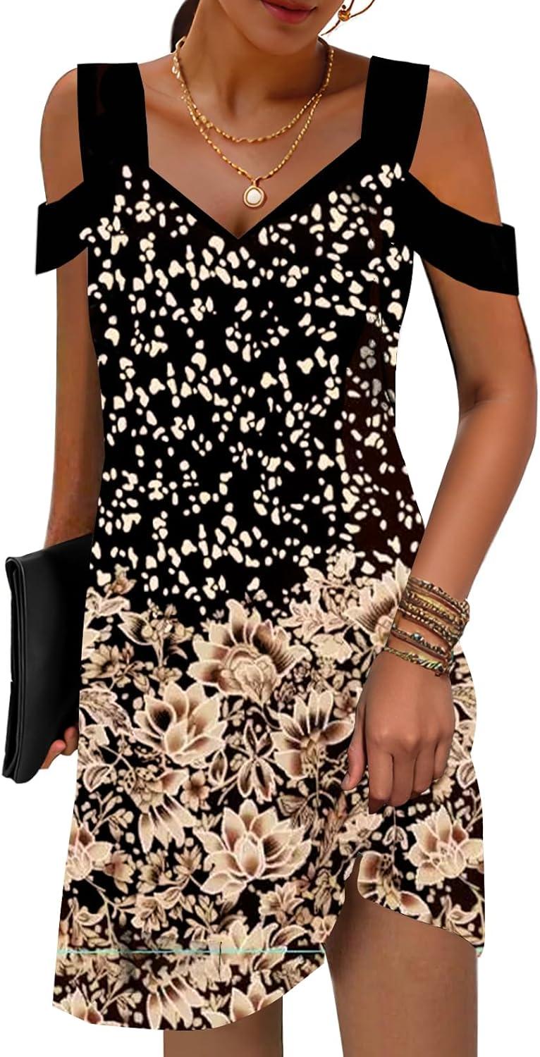 Effortless Summer Style with the SAUKOLE Cold Shoulder Dress