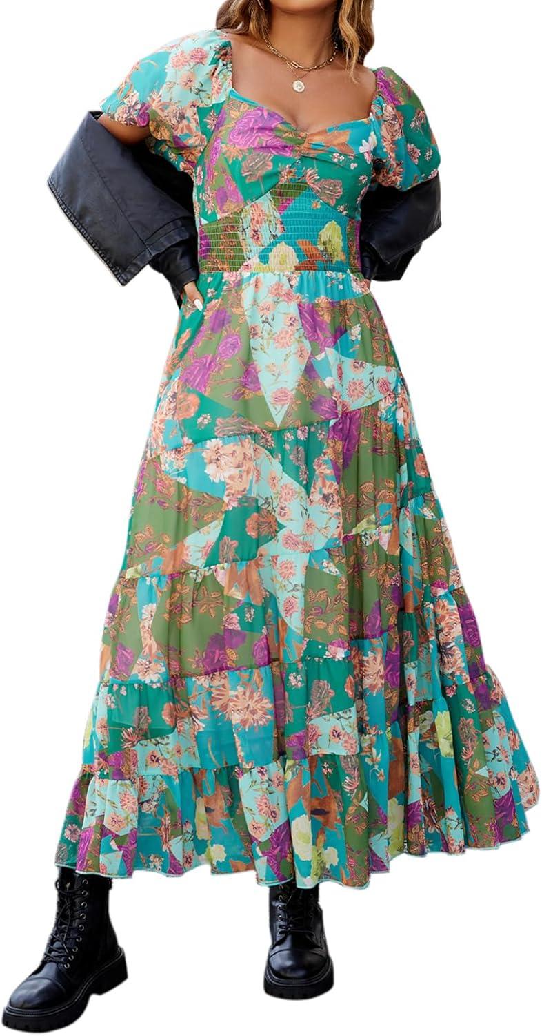 Embracing Boho Elegance: Floral Maxi Dress for Spring Days