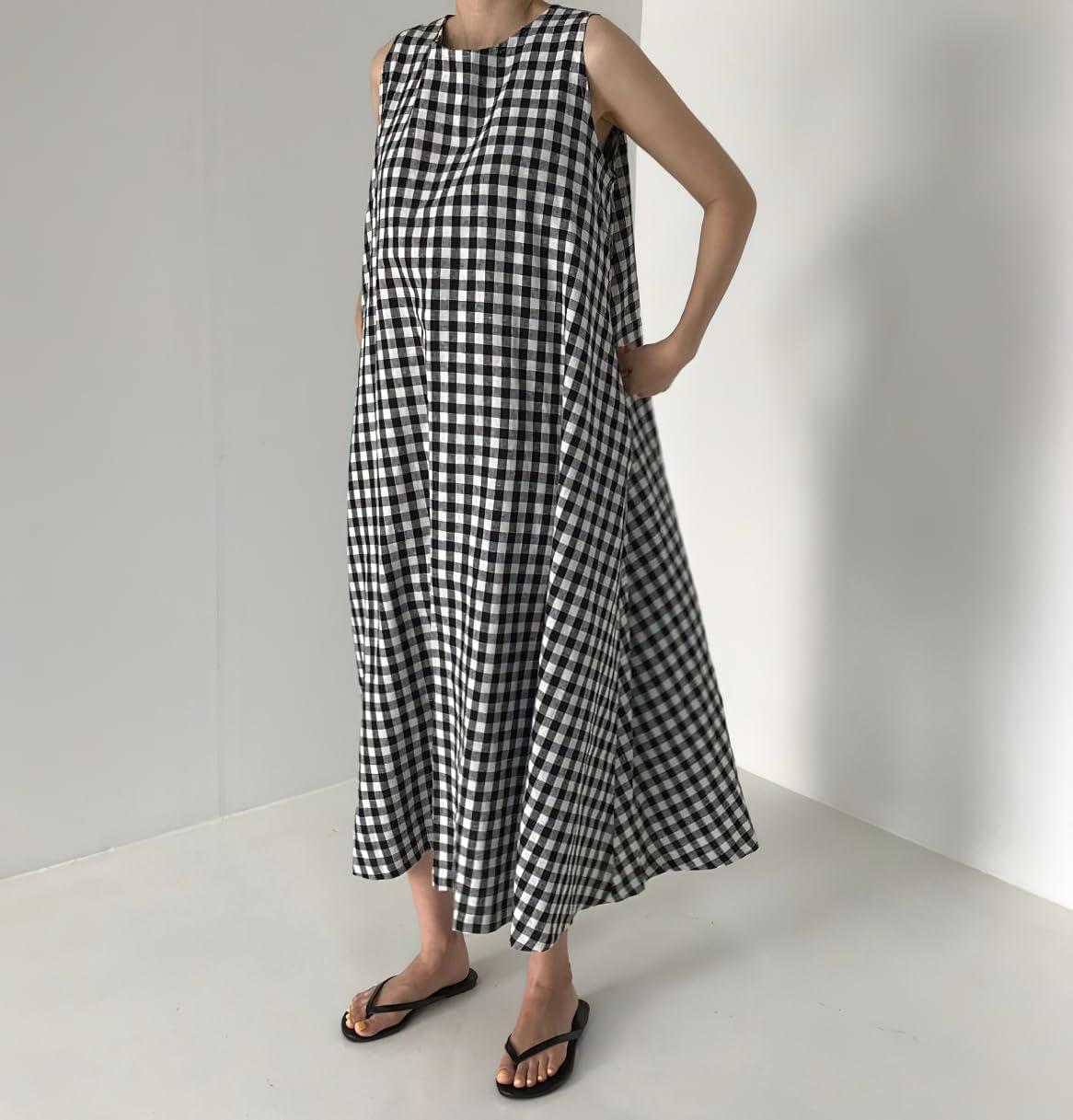 Our Take on the Chouyatou Summer Plaid Tank Dress: Casual & Comfortable