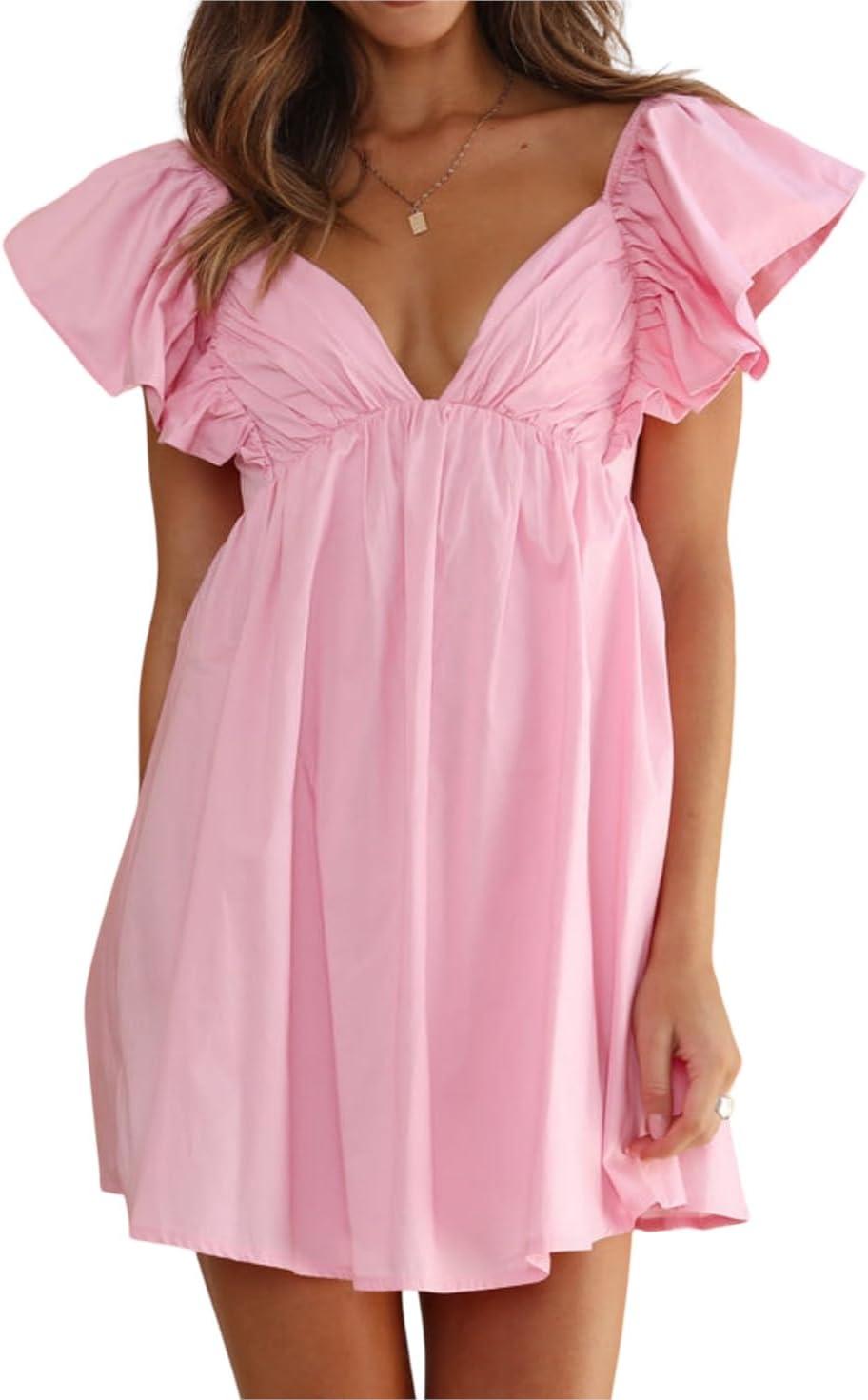 Our ‍Take⁢ on the⁤ Women's Butterfly Flounce Sleeve Babydoll Dress