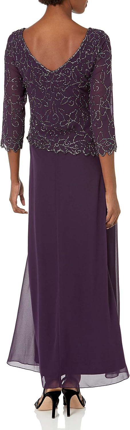 Exploring Elegance: J Kara's V-Neck 3/4 ⁣Sleeve ⁢Long Dress Review