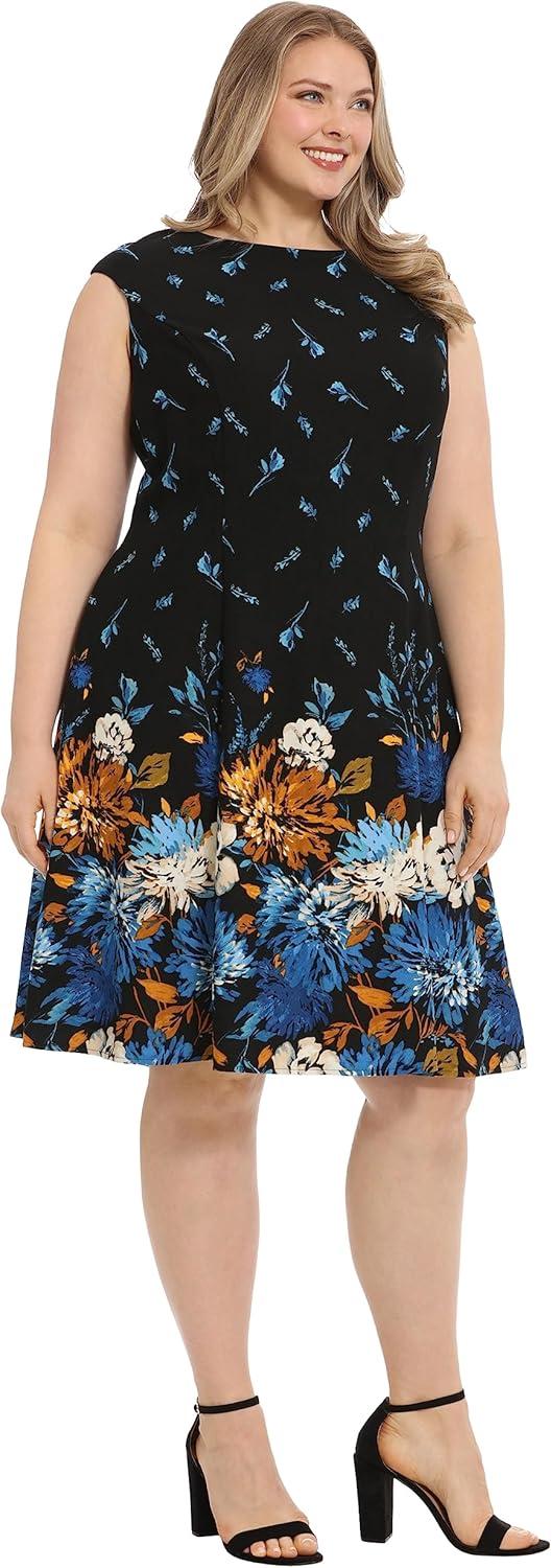 Summer⁣ Elegance in London Times' ​Cap Sleeve Fit & Flare Dress